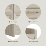 SICOTAS 6 Drawer Dresser for Bedroom-56.4" Extra-Wide Wooden Chest of Drawers with Large Storage, Long Dresser TV Stand with Drawers, Farmhouse Closet Dressers for Nursery Living Room, Grey White Oak SICOTAS