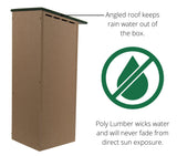 JCs Wildlife Poly Lumber Wood Duck House (Green and Tan) JCs Wildlife