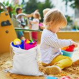 Sweetude 30 Pack Sublimation Drawstring Bags Bulk Polyester Drawstring Bag Blank String Backpack Bag Gym Sack Sport Backpacks for Women Men DIY Crafts Shopping Storage, 16.5" L x 12.6" W, White Sweetude