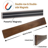 HOSHANHO Magnetic Knife Strips, Magnetic Knife Holder for Wall 16 Inch, Acacia Wood Knife Magnetic Strip Use as Knife Bar, Knife Holder for Kitchen Utensil Organizer HOSHANHO