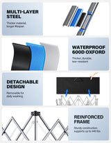 everyfun Pro Collapsible Wagon, 440lbs Wagons Carts Foldable with Big Wheels, Heavy Duty Utility Folding Wagon for Garden Camping Grocery Beach-Black everyfun Pro