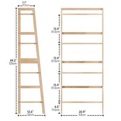 HITNET Bamboo 4-Tier Ladder Shelf - Versatile Storage & Display Rack for Home & Office - WoodArtSupply