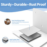 FENTEC Floating Book Shelves for Wall, Wall Mounted Invisible Floating Bookshelf, Heavy-Duty Hanging Bookshelves, Hidden Book Shelf Metal Wall Book Holder for Bedroom Home Office, 6-Pack White FENTEC