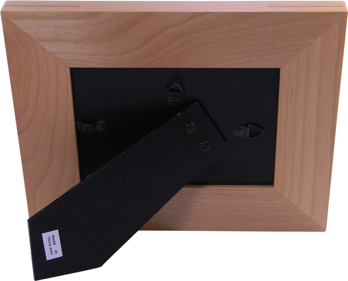 Personalized Add Your Custom Text Hanging/Tabletop Wall Natural Alder Wood Picture Photo Frame Customizable (4x6-inch Horizontal) CustomGiftsNow