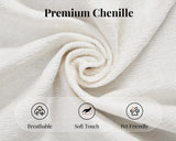 Jocisland 130 inch Cloud Couch Sectional, No-Assembly Modular Sectional Sofa with 83.5 inch Deep Chaise, Oversize Cloud Couch for Living Room, White Chenille Jocisland