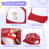 6 Pack Blank Hats Plain Mesh Trucker Hats Sublimation Baseball Caps Men Women DIY Custom Caps Adjustable Snapback Homaisson