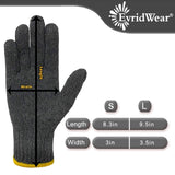 Evridwear Cotton Work Gloves Light-duty String Knit BBQ Glove Liner for Outdoor Cooking, Painting, Gardening Men & Women 10 Pairs (Grey, Large) Evridwear