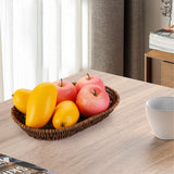 Hedume Set of 3 Wicker Baskets, Bread Baskets Sets, Tabletop Food Serving Baskets Trays, Handwoven Storage Basket Bin, Fruit Vegetables Sundries Storage Basket for Home, Restaurant, Bakery Hedume