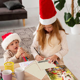 JarThenaAMCS 100Pcs Christmas Vintage Airmail Stationery Paper Set Red Green Border Lined Letter Writing Paper with Envelopes for Xmas Invitation Card Office Printing, 8.5" x 11" JarThenaAMCS