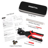 KingTool Leather Hole Punch Set, Super Heavy Duty Rotary Puncher, Multi Hole Sizes Maker Tool KingTool