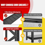 PRESTELION 67" W Garage Shelving 8500LBS Heavy Duty Storage Shelves,Adjustable 3 Tier Metal Shelves, Garage Storage Shelving and Pantry Industrial Shelf Utility Rack, 67" W x 20" D x 63" H PRESTELION