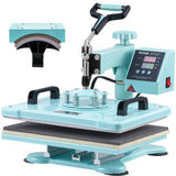 VEVOR 2 in 1 Heat Press Machine, Slide Out Tshirt Press Machine with Hat Press, 360° Swing Away Heat Transfer Machine Multifunction Combo for T-Shirt Hat Cap VEVOR