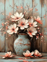 NWQZBYHT Flowers Diamond Art Kits for Adults Beginner,5D Diamond Painting Flowers,DIY Round Full Drill Diamond Dots Paintings Picture Gem Art Kits for Adults Crafts Home Wall Decor 12x16 Inch NWQZBYHT