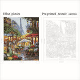 QUITEDEW Paint by Number Kits for Adults,Eiffel Tower Adult Paint by Number Kits,City Oil Painting Suitable for Home Wall Decoration 16x20 Inch QUITEDEW