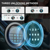 Emasme Gun Safe, Gun Cabinet 6-8 Gun Safe for Rifles and Pistols, Rifle Safe Gun Locker Gun Storage with Adjustable Shelves for Long Gun and Shotgun Rifle Safes for Home (All in one 6-8 Guns Digital) Emasme