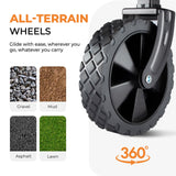 Collapsible Wagon 220 lbs, Heavy Duty Wagons Carts Foldable, Portable Wagon for Groceries, Beach Cart with All-Terrain Wheels & Drink Holders, Wagon Cart for Shopping, Sports, Outdoor Camping, Black PASAMIC