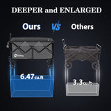 Sekey 220L Collapsible Foldable Wagon with 330lbs Weight Capacity, Heavy Duty Folding Utility Garden Cart with Big All-Terrain Beach Wheels & Drink Holders. Grey Sekey