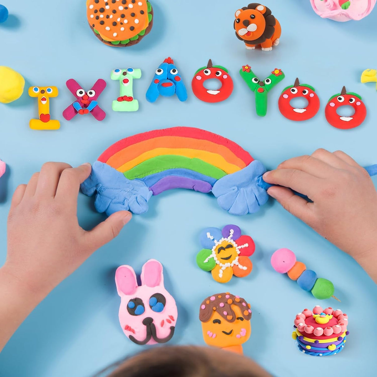 Ixiaoyoo Air Dry Clay - 78 Colors Magic Modeling Clay for Kids, Safe & Non-Toxic, Modelling Toys Kit with Sculpting Tools, School Art & Craft Project, Birthday Christmas Gift for Age 3-12 Boys & Girls Ixiaoyoo