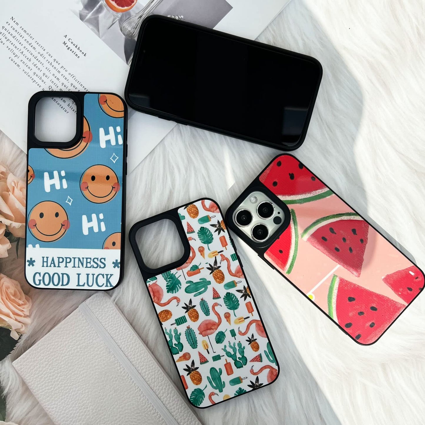 JUSTRY 5 Sets Sublimation Blanks Phone Case Bulk Covers Compatible with iPhone 15, 6.1-Inch, 2 in 1 2D DIY Case Soft Rubber Cover+Inserts Matte,Easy to Sublimate Customized Wholesale Pack