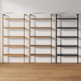 Nathan James Beacon Bohemian 5 Tier Bookshelf, Wall Mounted Bookcase, Solid Wood Bookshelf in Warm Pine Nathan James