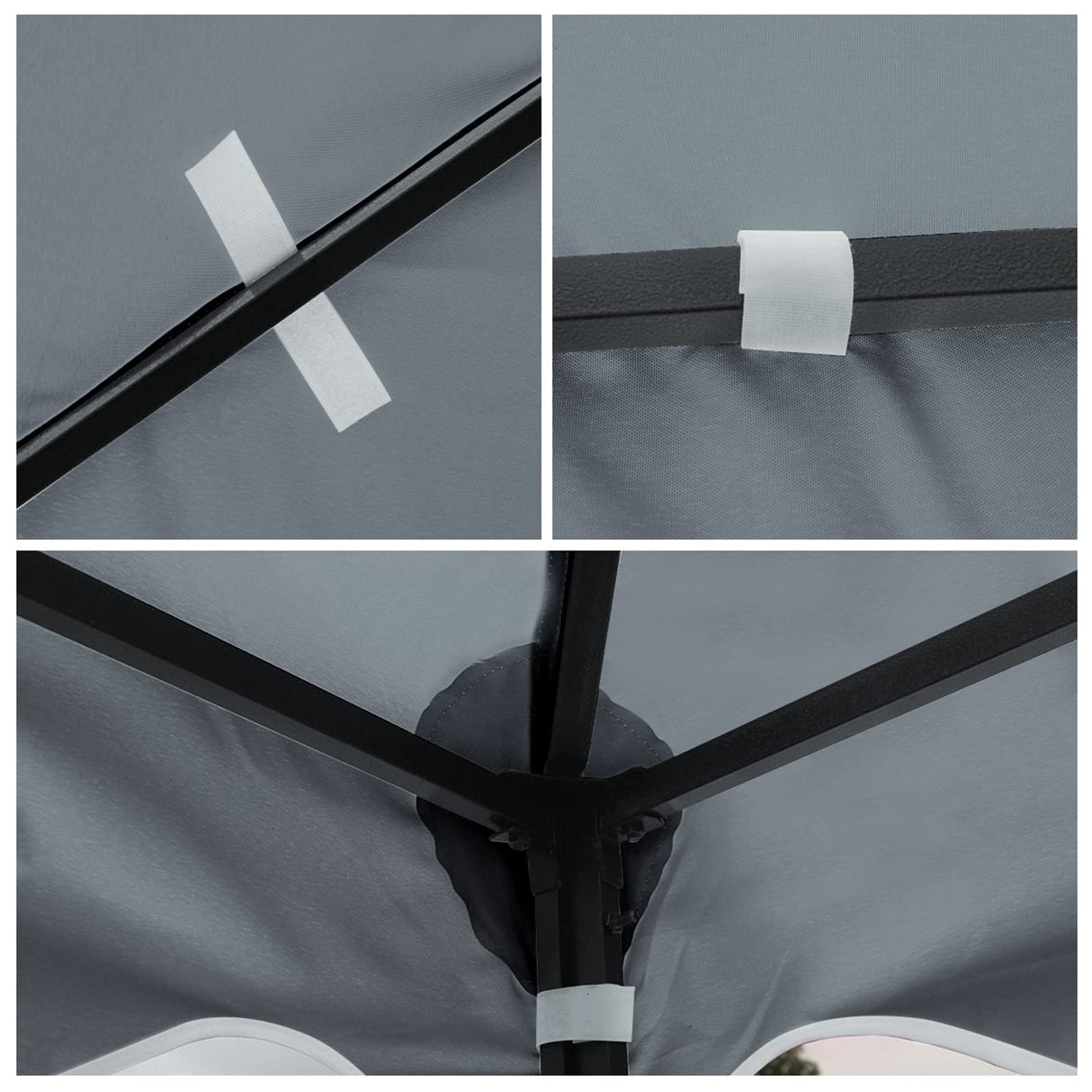 Gazebo Canopy Replacement 118"x118" Outdoor Canopy Shelter for Smaller 10x10ft Top Double Tiered Canopy Cover ERFEI