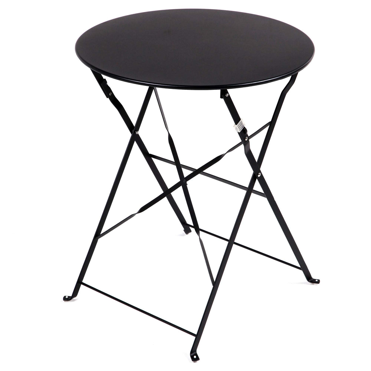 Grand patio Premium Frame Patio Bistro Set, Folding Outdoor Patio Furniture Sets, 3-Piece Patio Set of Folding Patio Table and Chairs, Black Grand patio