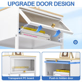 SYKIARIOL White Nightstand, End Table with Cute Storage for Bedroom Furniture,Bed Side Table for Kids Nightstand,Bedside Table for Girls Bedroom Furniture,Living Room,Dorm,White SYKIARIOL