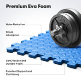 Home Gym Mat, Puzzle Exercise Mat, EVA Interlocking Foam Floor Tiles for Home Workout Equipment and Kids' Play Areas - Black, 24 in x 24 in x ½ in - 32 Tiles (Black, 32 Pack, 128 SQ FT) Nazhura