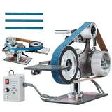 VEVOR Belt Grinder Sander, 30 x 1-Inch Variable Speed Belt Polisher with VFD, 550W Polishing Grinding Machine with 2 Grinding Moulds & 3PCS Sanding Belts for Metalworking, Knife Making VEVOR