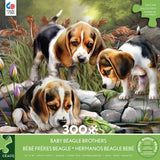Ceaco - Tom Wood - Baby Beagle Brothers - 300 Oversized Piece Jigsaw Puzzle Ceaco
