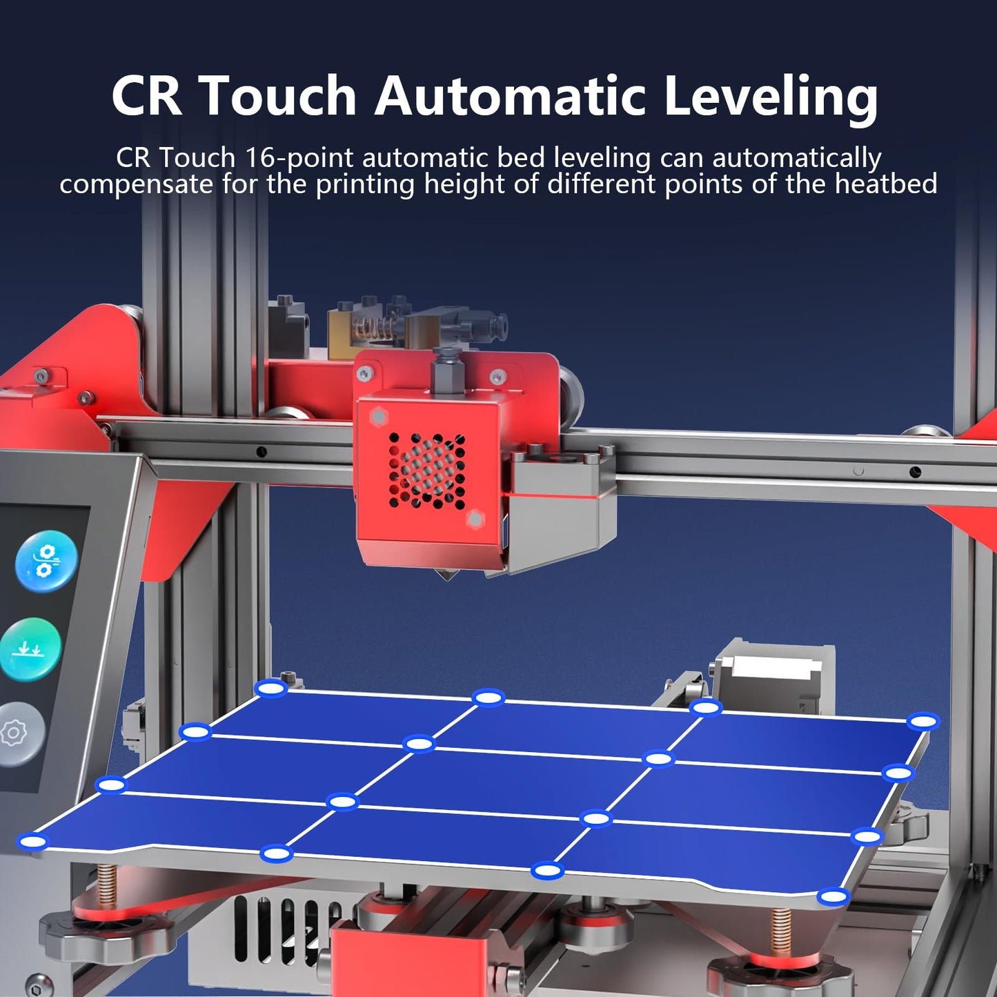 3D Printer, Entry-Level Printer, with Automatic Leveling, Dual Z-axis Fast and Stable, Full Metal extruder, Latest Version of Silent Motherboard and Filament Sensor, Print Size 11.8x11.8x12.6 - WoodArtSupply