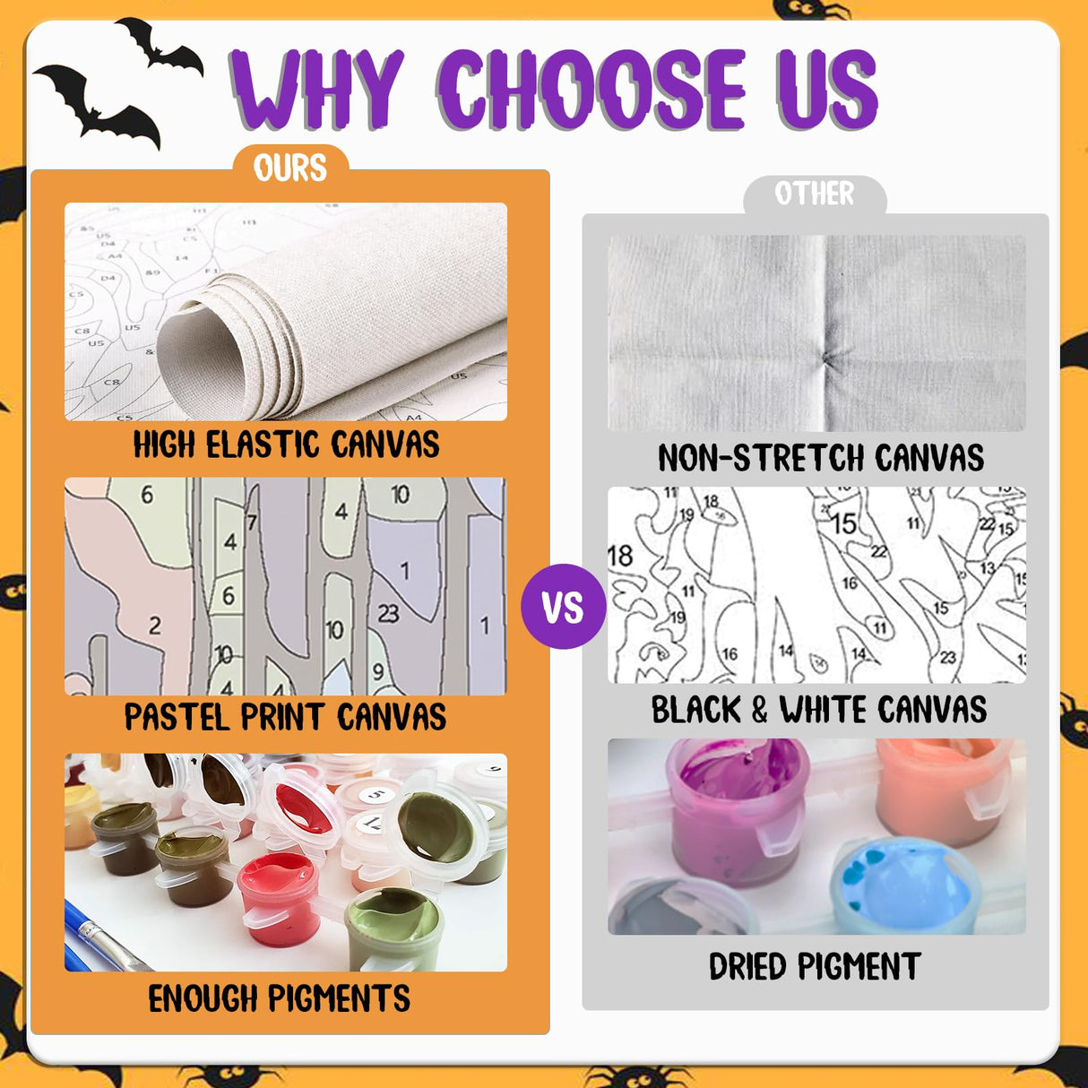 Halloween Paint by Numbers Kit for Adults, Ghost Paint by Number for Adults on Canvas, Acrylic Ghost Halloween Paint by Number for Adult Beginners for Gift Home Decor 16x20 Inch hkejoi