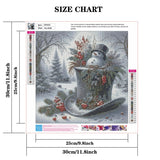 Christmas Snowman Diamond Painting Kits for Adult, Xmas Hat Forest Diamond Art Kits for Beginner, DIY Full Drill Winter Holiday Rhinestone Diamond Dots Gem Painting Art Craft Home Decor 12 x12 Inch Semneroy