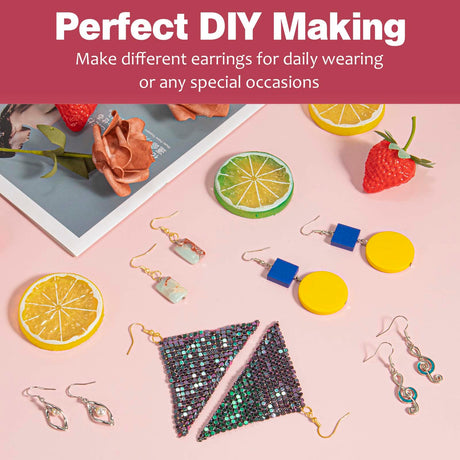 Hypoallergenic Earring Hooks, 600 Pcs Earring Making Supplies Kit with Earring Hooks, Jump Rings and Earring Backs for Jewelry Making (Silver and Gold) Aiythouy