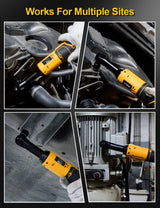 VTEK 3/8" Extended Cordless Ratchet Wrench 16.8V Electric Ratchet Wrench,40 Ft-lbs 400RPM Power Ratchet Wrench VTEK