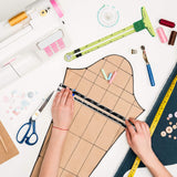 2 Pieces Sewing Gauge Sewing Measuring Tool, 5-in-1 Sliding Gauge Measuring Sewing Ruler Tool Fabric Quilting Ruler for Knitting Crafting Sewing Beginner Supplies Frienda