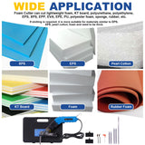 Komsepor Foam Cutter with Slotting/Groove Electric Hot Knife Styrofoam Cutter Foam Cutting Tool Air Cooled Hot Knife Foam Cutter 200W 110-120V (5 Blades) for EPP, EPS, XPS, EPE, KT Board, Sponge Komsepor