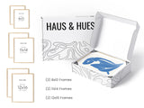 HAUS AND HUES Natural Wood Picture Frames - Set of 6 Frame Sets for Wall Collage, Gallery Wall Frame Set Assorted, Picture Frame Sets for Wall Collage (Two 8x10, Two 11x14, Two 12x16 Framed Beige) HAUS AND HUES