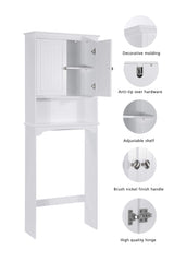 Spirich Over The Toilet Storage Cabinet, Bathroom Shelf Over Toilet, Bathroom Storage Cabinet Organizer, White Spirich