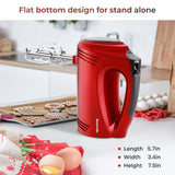 Kestreln Hand Mixer Electric Handheld with Flat Bottom, Portable Mixer for Kitchen Baking Cake, Powerful Mixing for Thicker Doughs with dough hooks Kestreln