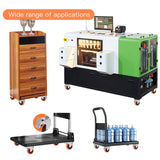 Stem Casters Heavy Duty Swivel Threaded Stem Caster Wheels with American Size 1/2''-13x1'' Thread Dual Locking Wheel with Brakes Pack of 4 (5 inch, with Brake) AOCHENLY