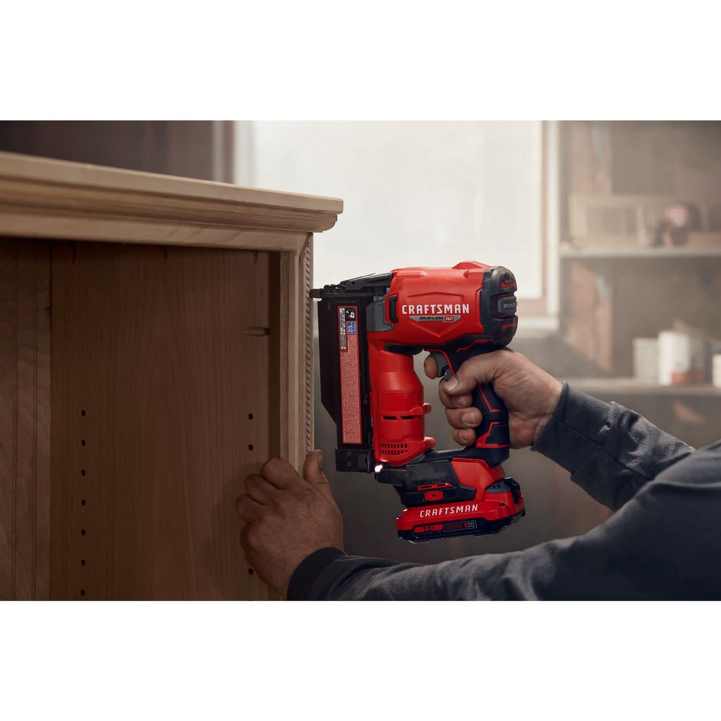 CRAFTSMAN V20 Pin Nailer Kit, 23 Gauge, Cordless, Battery and Charger Included (CMCN623C1) - WoodArtSupply