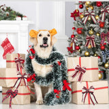 3 Rolls Buffalo Plaid Ribbon - Wired Edge, 9.9 Yards, 1.5 Inch Width (Black & Red) - Perfect for Christmas Tree Wrapping & Crafts BOYIVI