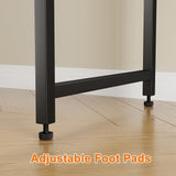 Grandder 40 inch Computer Desk, Small Home Office Desk Study Writing Kid Table, Simple PC Gaming Desk, Adjustable Feet, Black Grandder