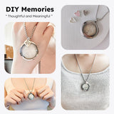 Lifelisa Dog Fur Hair Keepsake Necklace, Ashes Memory Urn with Charm, Glass Circle Memorial Pendant Necklace, Pet Cremation Memorial Jewelry for Women Men, Vial Necklace for Ashes Lifelisa