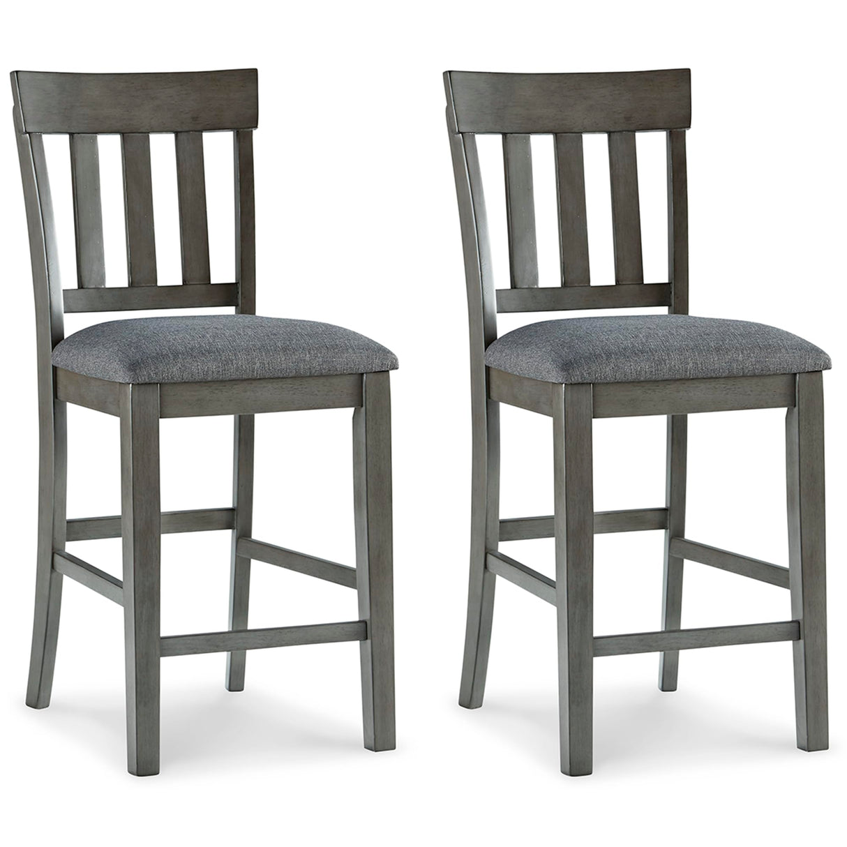 Signature Design by Ashley Hallanden Modern Farmhouse 25.75" Counter Height Upholstered Barstool, Set of 2, Dark Gray Signature Design by Ashley
