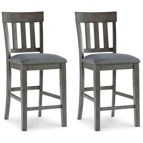 Signature Design by Ashley Hallanden Modern Farmhouse 25.75" Counter Height Upholstered Barstool, Set of 2, Dark Gray Signature Design by Ashley