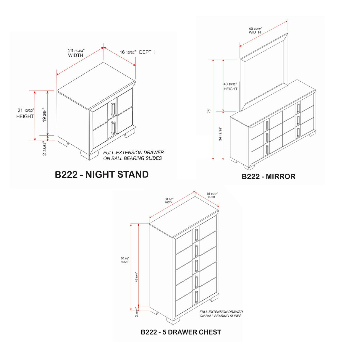 Kings Brand Furniture Dawson Modern 5-Piece Farmhouse Style Bedroom Set in Light Brown Finish - Bed Frame with LED Headboard, Dresser, Mirror, Chest and Nightstand (King Size) Kings Brand Furniture