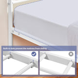 Yaheetech Full Size Platform Bed Frame with Arrow Design Headboard, 13 Inches Metal Mattress Foundation for Storage, No Box Spring Needed, Easy Assembly, Modern, White Yaheetech