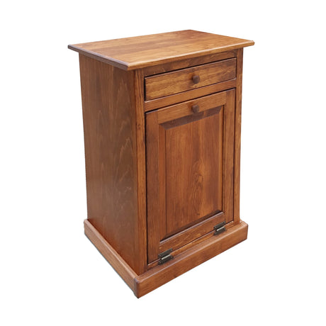 Peaceful Classics Trash Bin Cabinet - Handmade Hideaway Cabinet for Trash Cans - Decorative Bathroom Trash Can, Office Trash Can, and Bedroom Trash Can - Wooden Tilt Out Trash Bin (Cherry) Peaceful Classics